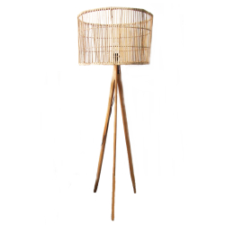 Lampa podłogowa BOHO trójnóg rattan 140 cm